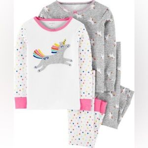 Carter's 4-piece Unicorn and Star PJs, 2T
